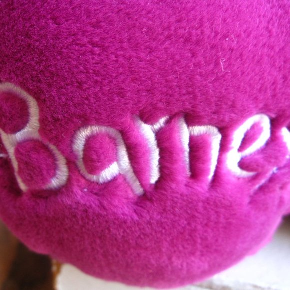 Vintage 90s Barney Plush Purple Dinosaur Stuffed Toy 18" - Picture 4 of 6